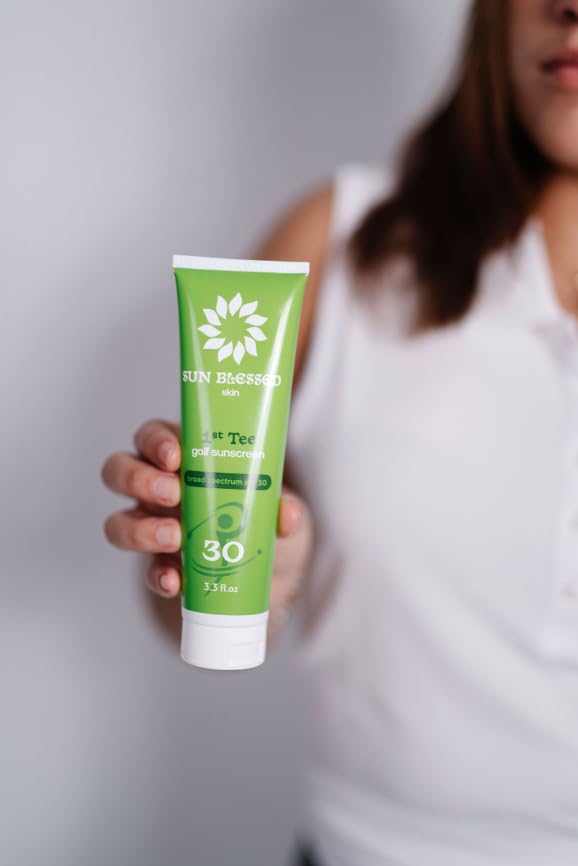 1st Tee Golf Sunscreen Lotion by Sun Blessed Skin, SPF 30 Odor Free, Lightweight and Grease Free