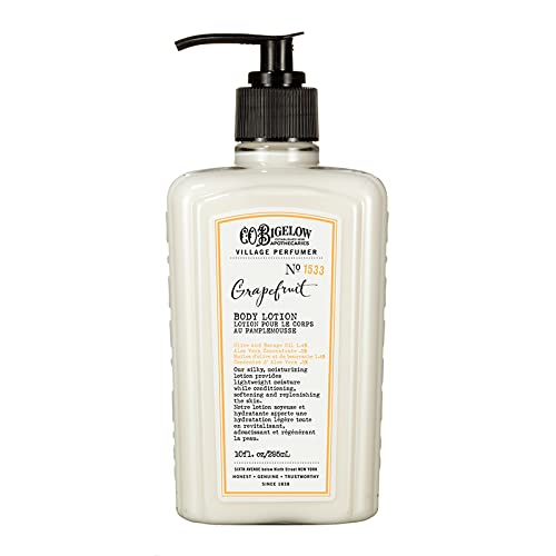 C.O. Bigelow Grapefruit Body Lotion, Village Perfumer Moisturizing Body Lotion with Aloe Vera