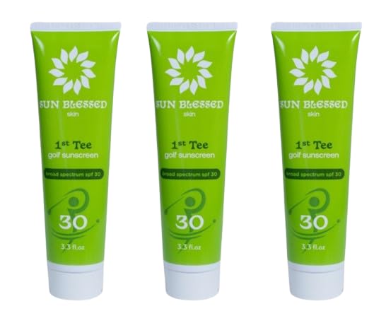 1st Tee Golf Sunscreen Lotion by Sun Blessed Skin, SPF 30 Odor Free, Lightweight and Grease Free