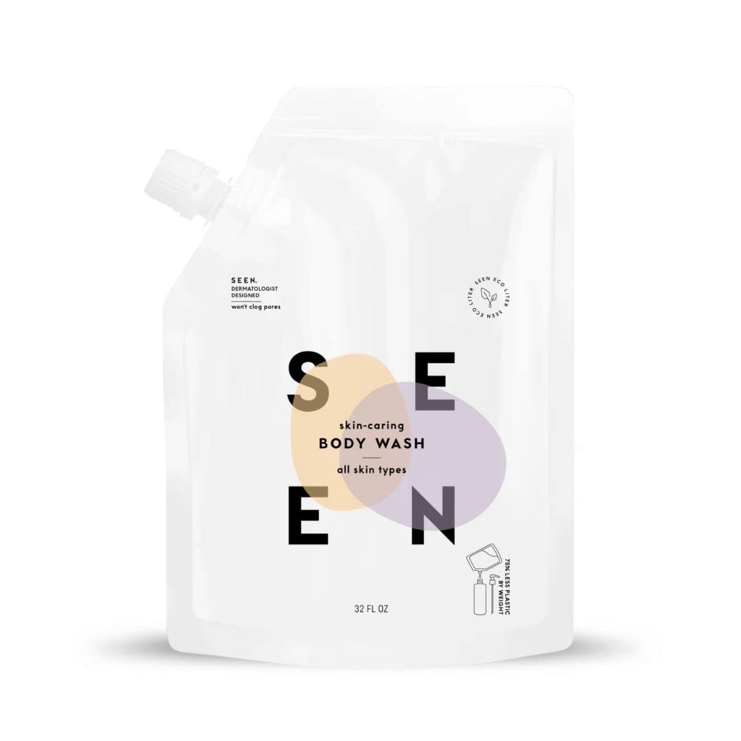 SEEN Body Wash Eco-Refill- Non-Comedogenic & Non-Irritating Body Wash- Dermatologist-Developed