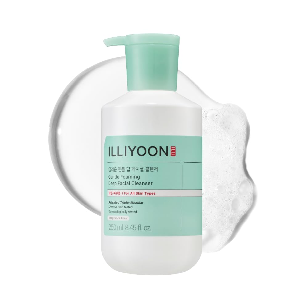 Illiyoon Gentle Deep Facial Cleanser | Low pH Gel-to-Foam Face Wash for Sensitive Skin, Hydrating