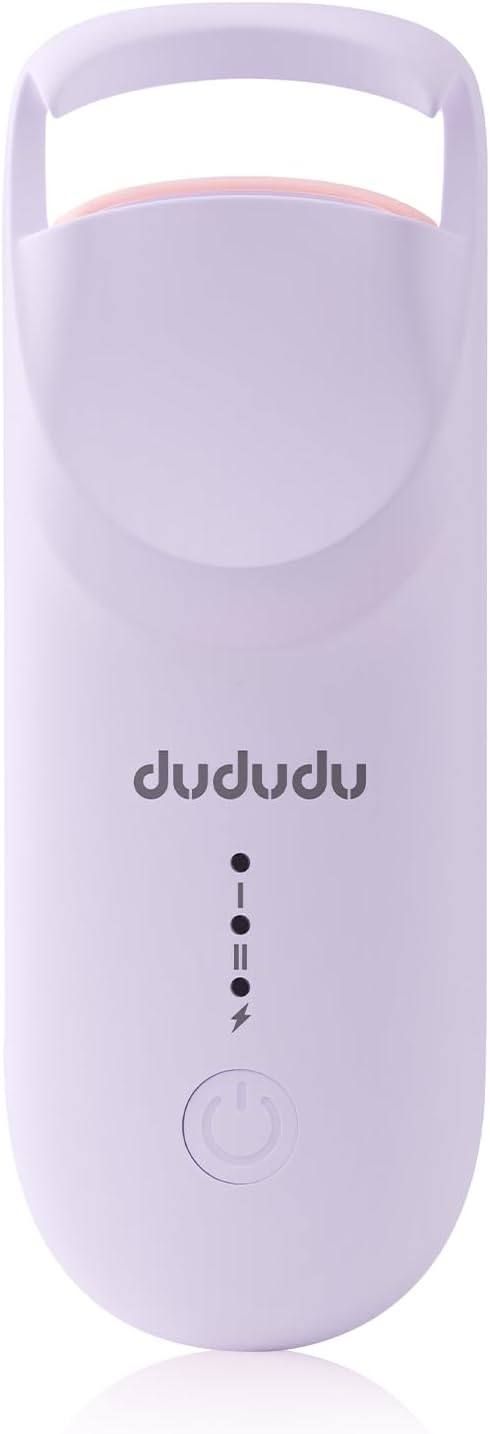 DUDUDU Heated Eyelash Curler, Portable Travel-Size Mini Electric Heated Lash Curler - 2-Level