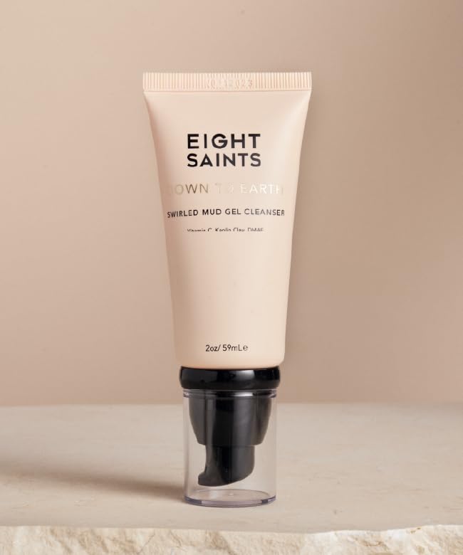 Eight Saints Down To Earth Mud Gel Face Wash, Natural and Organic, Gentle and Effective Daily Anti
