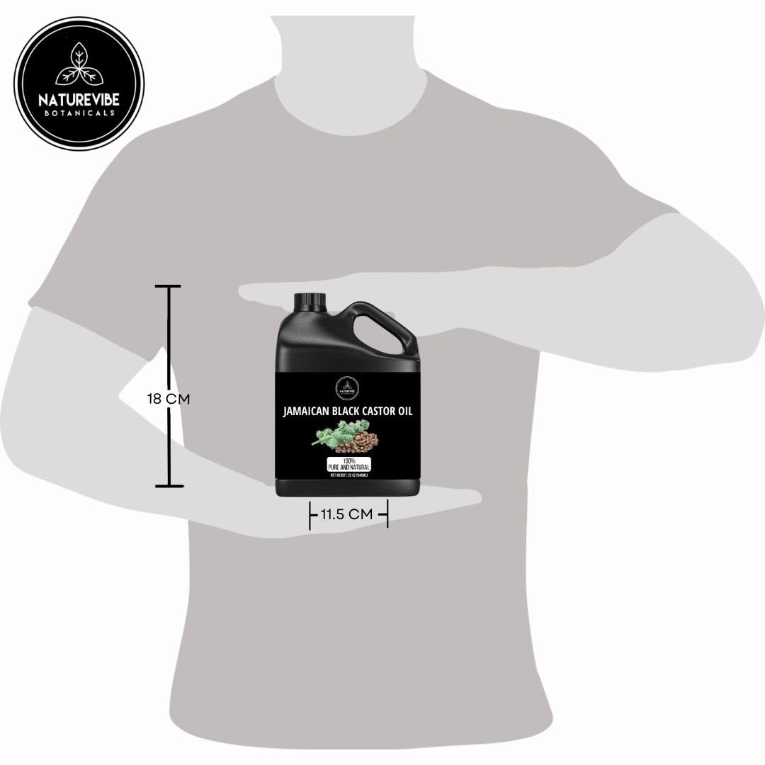 Naturevibe Botanicals Jamaican Black Castor Oil 32 Ounces | 100% Pure and Natural | Great for Skin