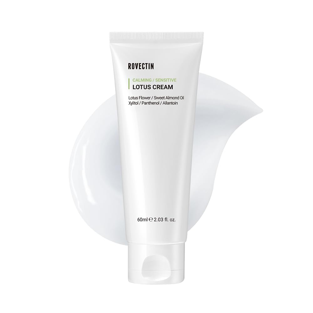 ROVECTIN Calming Lotus Water Cream - Lightweight Moisturizer Face Cream for Oily, Combination Skin