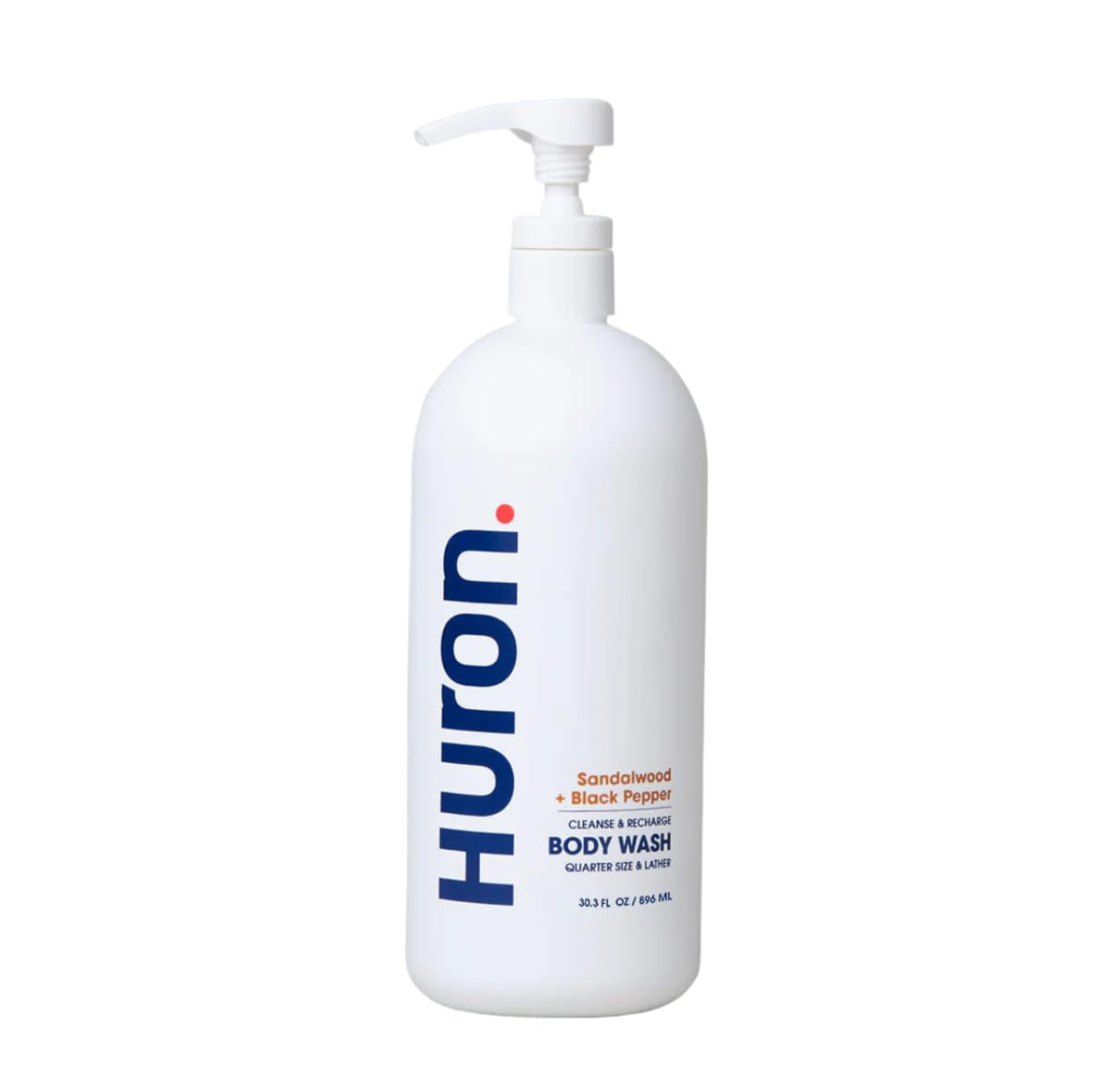 Huron Men’s Moisturizing Body Wash - Clean & Woody Scent of Sandalwood, Black Pepper, Cedarwood, &