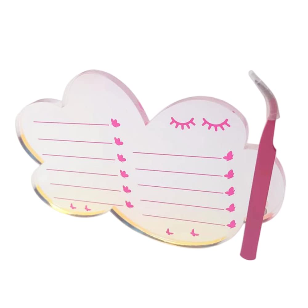 Grafting False Eyelash Acrylic Extension Pallet, Eyelash Extension Tweezers Plate Pad Makeup