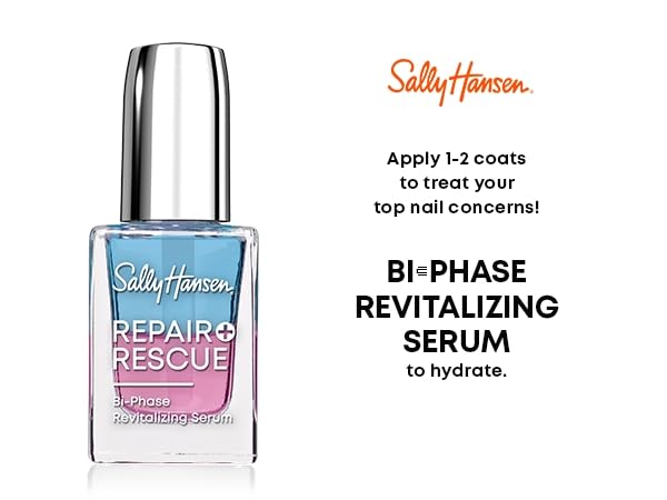 Sally Hansen® Repair + Rescue, Bi-Phase Revitalizing Serum, Hydrates Nails, Moisturizing, Contains
