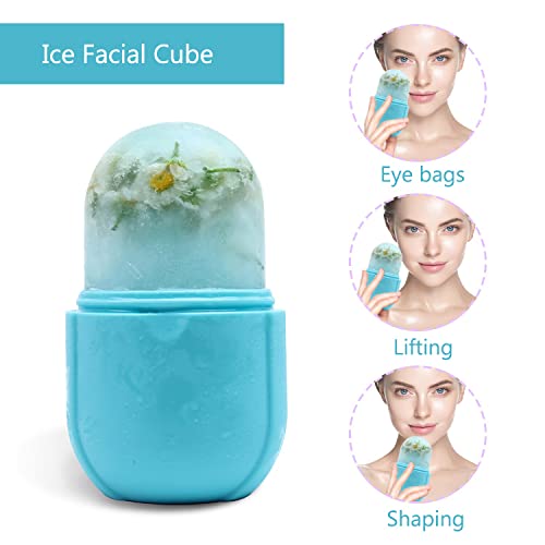 Upgraded Silicone Ice Roller for Face Massage and Skin Care - Facial Beauty Tool for Eyes, Gua Sha