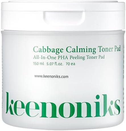 Cabbage Calming Toner Pads – PHA Exfoliating & Cooling Facial Wipes with 150,000ppm Cabbage Extract