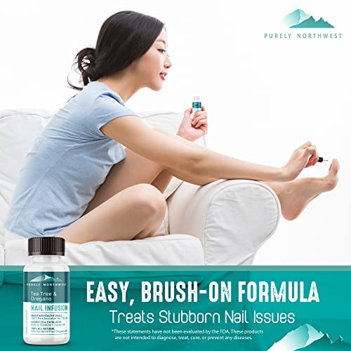 Purely Northwest-Tea Tree Oil Foot Soak & Nail Repair Oil Set- For Damaged Nails, Athletes Foot