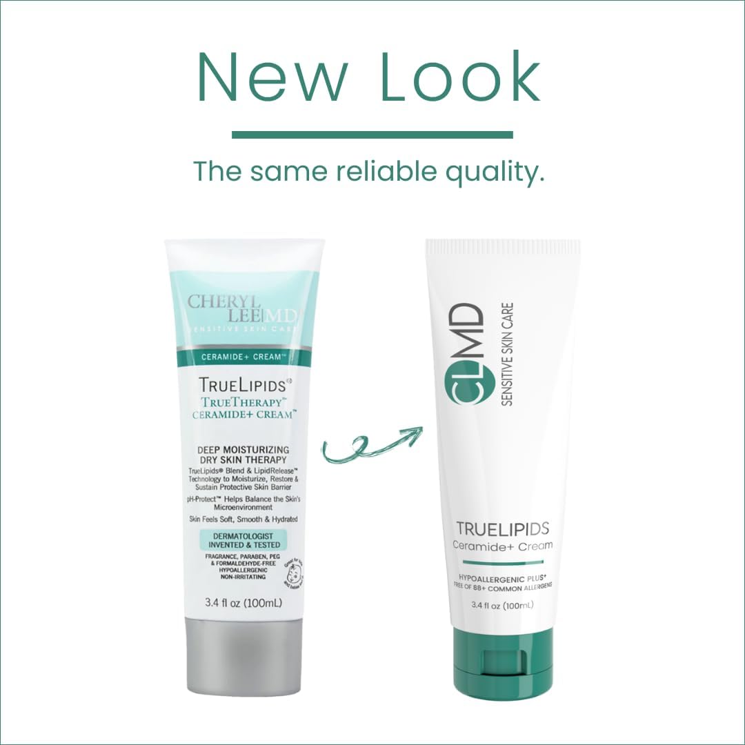 CLMD TrueLipids Ceramide+ Cream – Deep Moisturizing Barrier Support for Sensitive Skin – Hydrates
