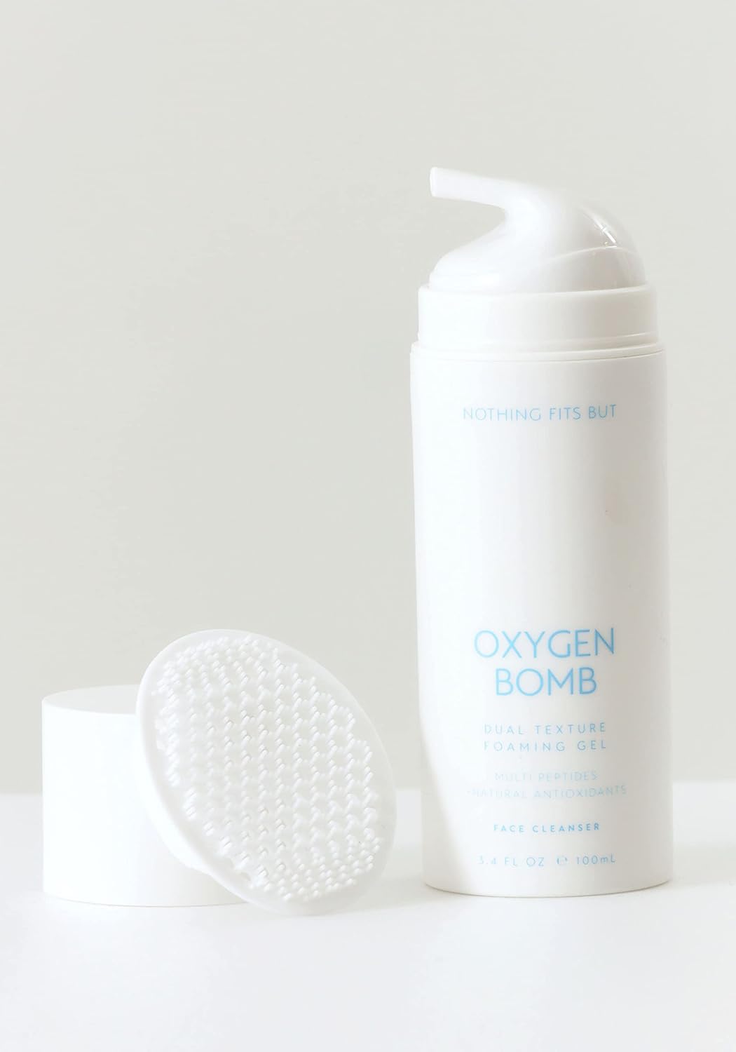 NOTHING FITS BUT Oxygen Bomb, Dual Texture Pore Purifying Foaming Gel Facial Mask & Cleanser, 3.4