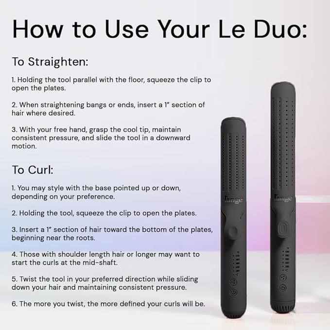 L'ANGE HAIR Le Duo Grande 360° Airflow Styler | 2-in-1 Curling Wand & Titanium Flat Iron