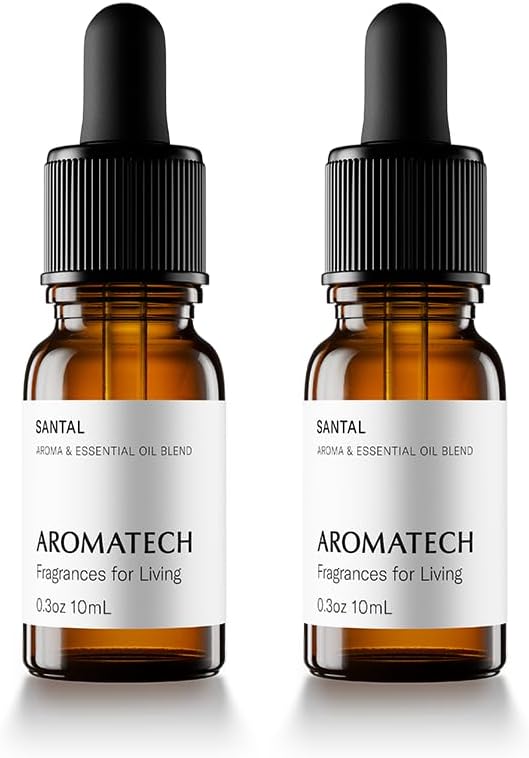 AromaTech Santal Fragrance Essential Oils - for Aroma Oil Scent Diffusers (0.33 FL Oz (Pack of 2)