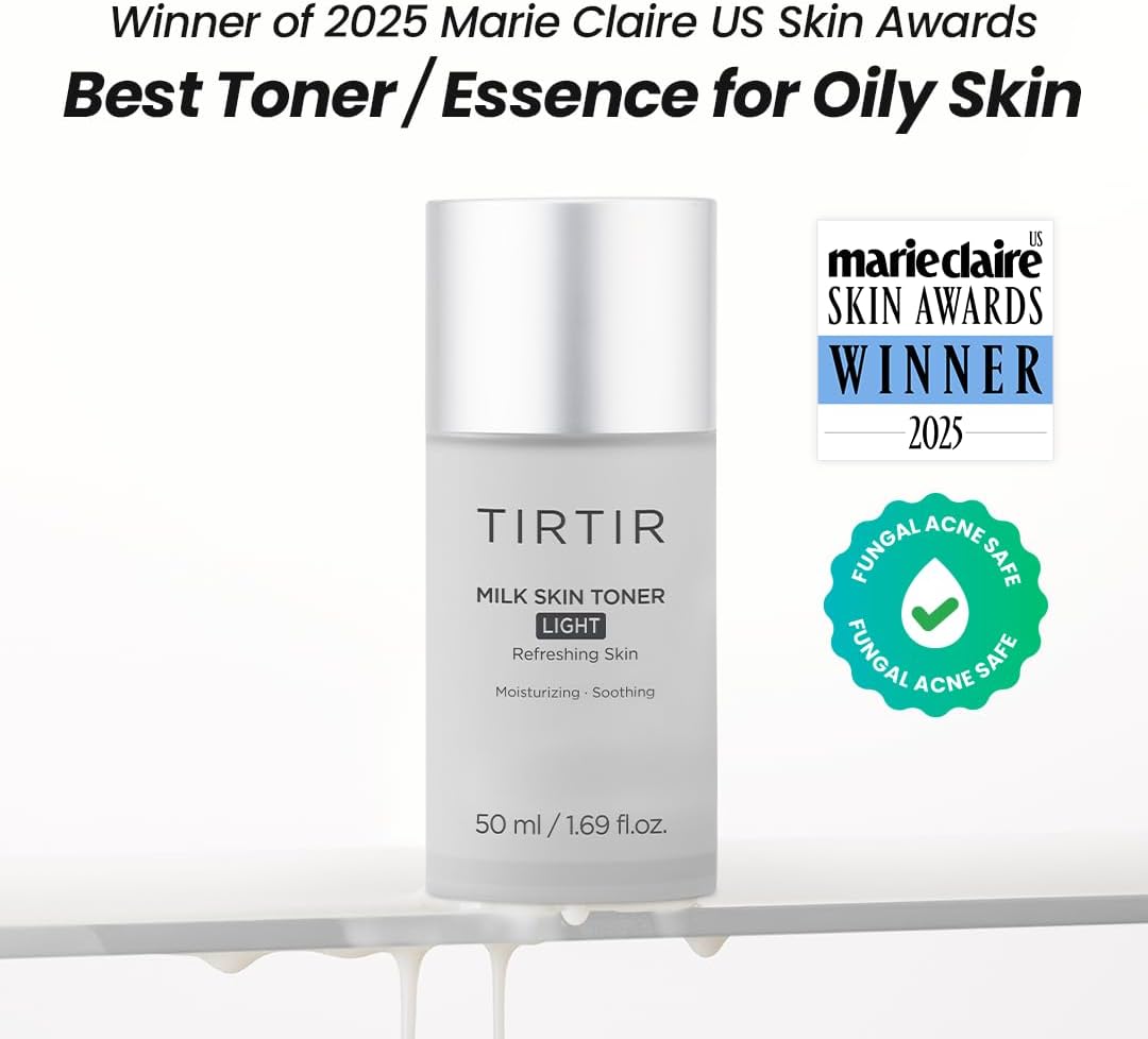 TIRTIR Milk Skin Toner Light | Instant Hydration with 4% Niacinamide, Pore-Tightening, Vegan Toner