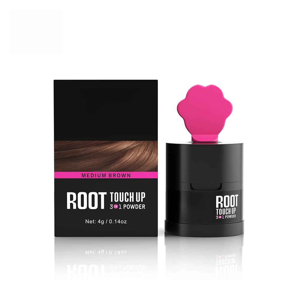 Gowwim Hairline Powder 2.0, Waterproof and Sweatproof Root Touch up Hair Color Temporary Grey Hair