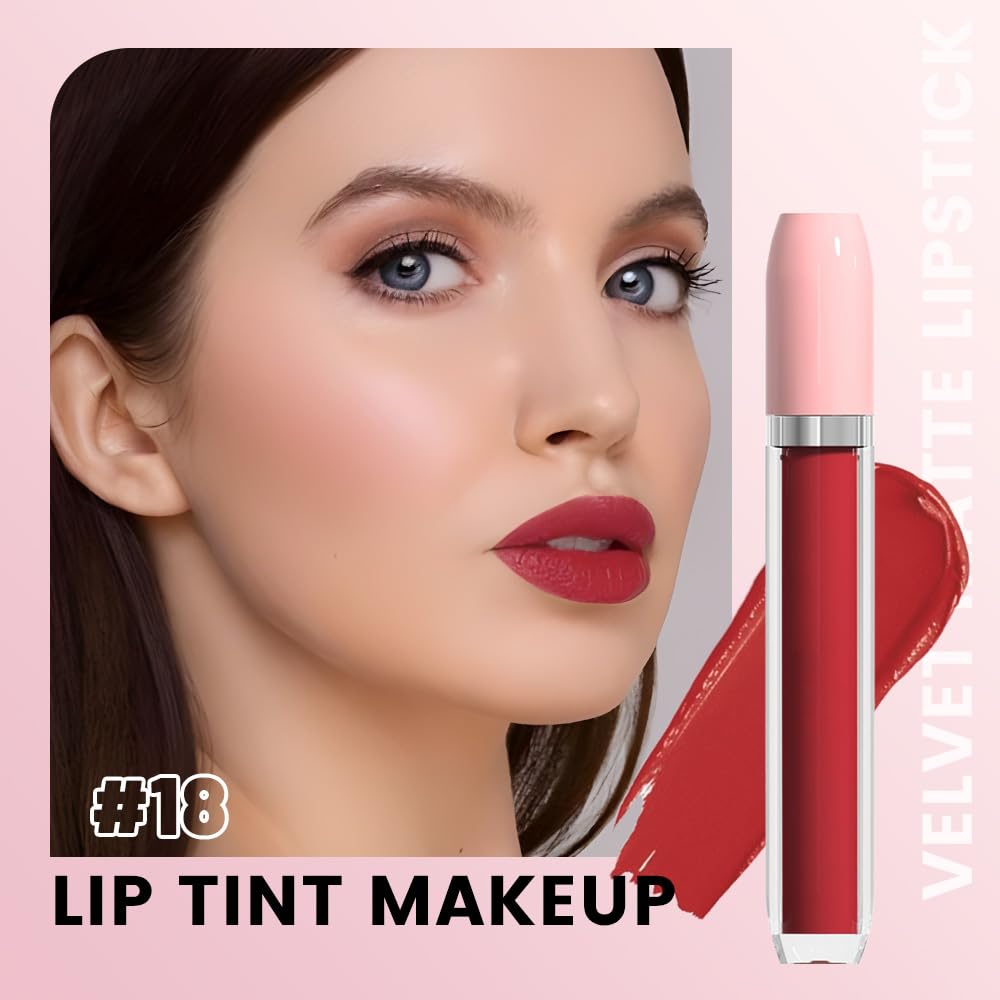 BINGBRUSH Super Matte Longwear No-Budge Stay On Smudge Proof Liquid Lipstick Long Lasting Makeup