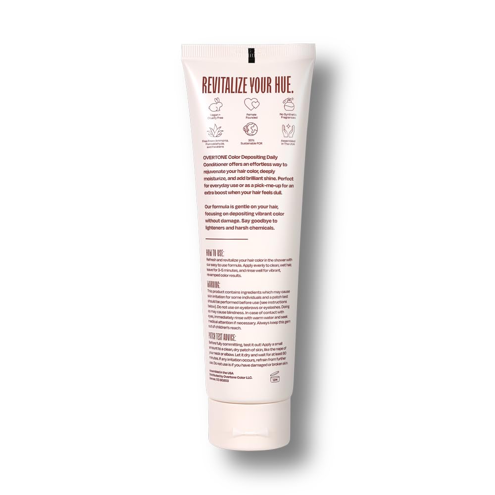 oVertone Daily Color Depositing Conditioner for Dyed & Natural Hair - 4.5oz Temporary Coloring with