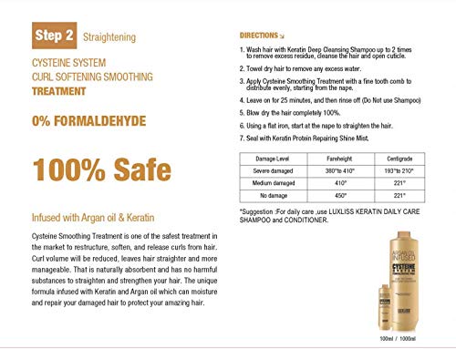 Cysteine System Curl Softening Smoothing Treatment and Keratin Daily Care Shampoo & Conditioner