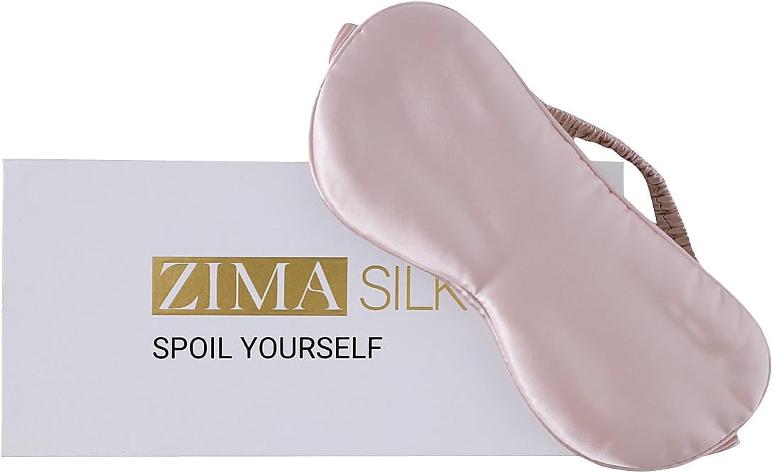 ZIMASILK 100% 22 Momme Pure Mulberry Silk Sleep Mask,Filled with 100% Mulberry Silk,Silk Wrapping