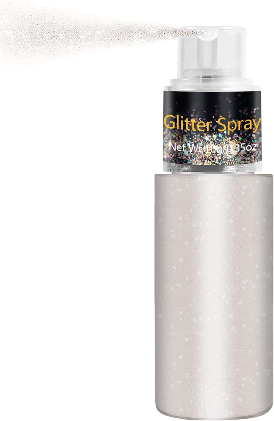 Hair and Body Glitter Spray, Holographic Glitter Highlighter Powder Spray, Unscented Hair Clothes