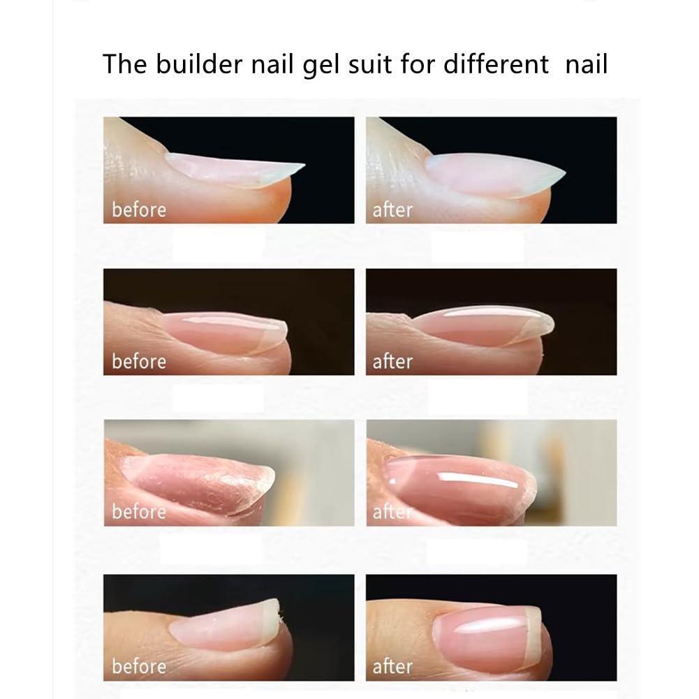 Clear Builder Gel for Nails 7 in 1 Nail Builder Strengthener Gel Clear Color Builder Extension Nail