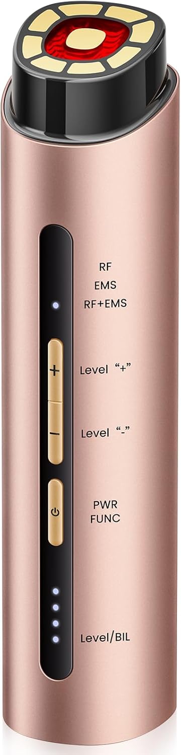 Microcurrent Facial Device, 3 Modes Red Light Therapy for Face and Neck, Skin Care Facial Massager