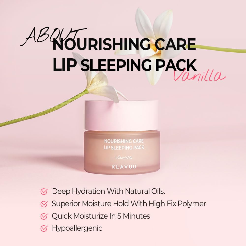 Klavuu Lip Mask Set (2PCS) – Overnight Deep Hydrating Korean Lip Balm Treatment for Very Dry