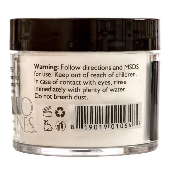 Tones Pro Acrylic Nail Powder, Glass (Clear), (8.5 Fl Oz) - Long-Lasting & Non-Yellowing Polymer