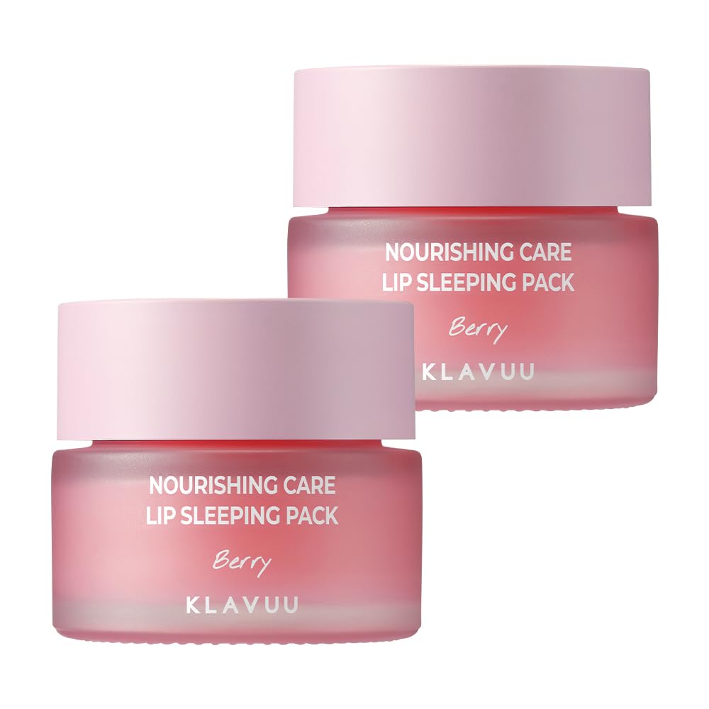 Klavuu Lip Mask Set (2PCS) – Overnight Deep Hydrating Korean Lip Balm Treatment for Very Dry