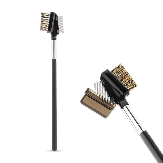 1 Pcs Eyebrow Brush, Metal Eyelash Comb, Resuable Dual Eyebrow Comb, Eye Brow Makeup Brush Eye Lash
