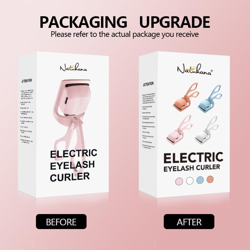 Heated Eyelash Curler with USB,Fast Heat up & 24H Long-Lasting,Rechargeable Electric Lash