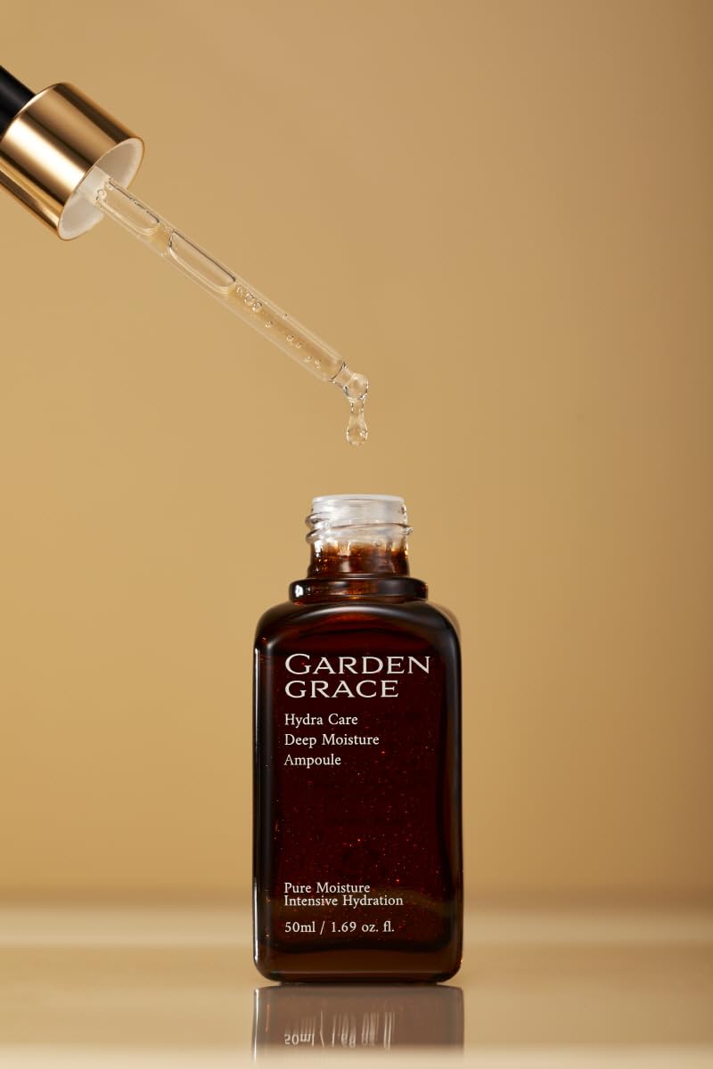 GARDENGRACE (Korean Skincare) Hydra Care Deep Moisture Ampoule(serum) 50ml, 1.69 fl.oz, Rich