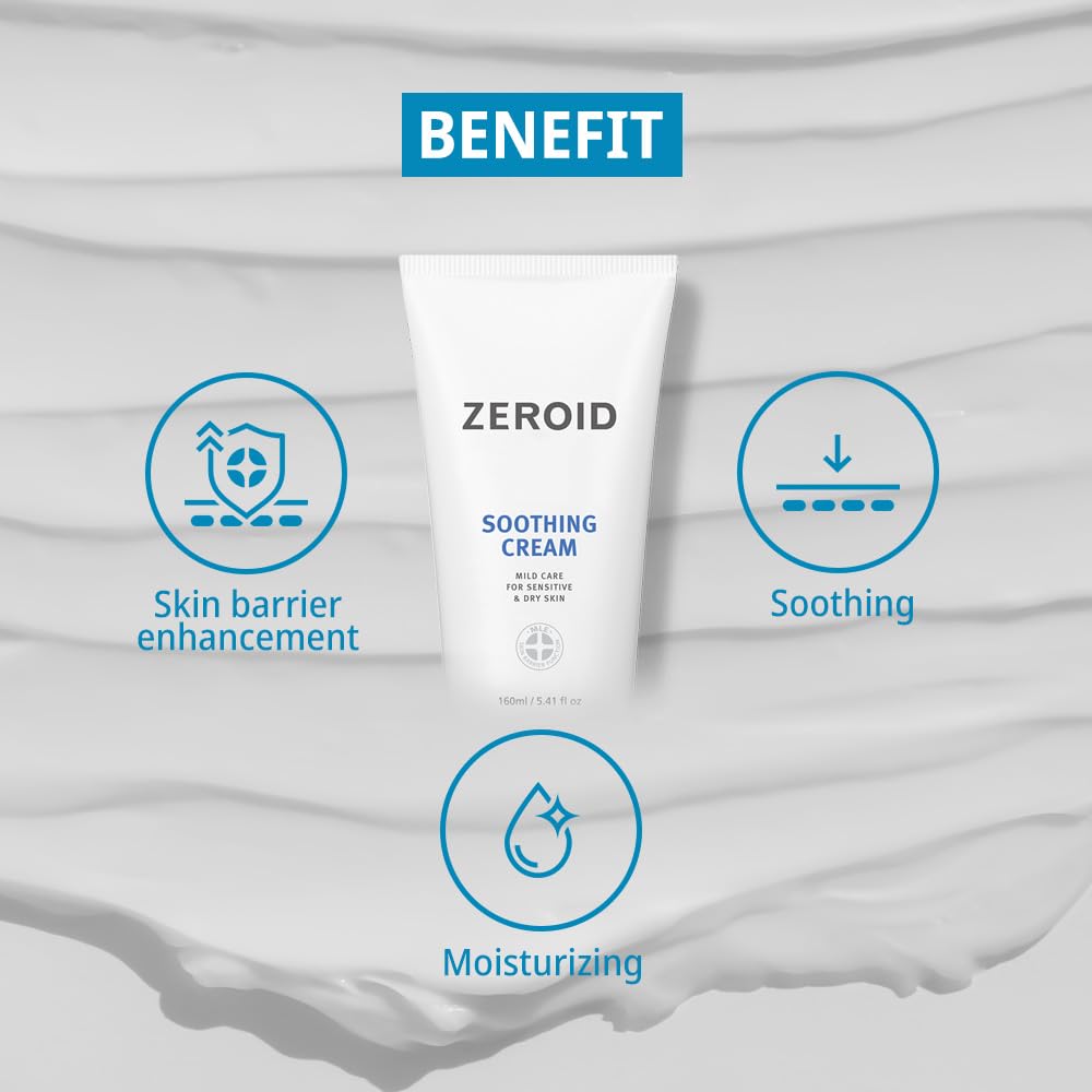 ZEROID | Soothing Cream | Face Moisturizer for Sensitive Skin | Face Cream for Skin Barrier Repair