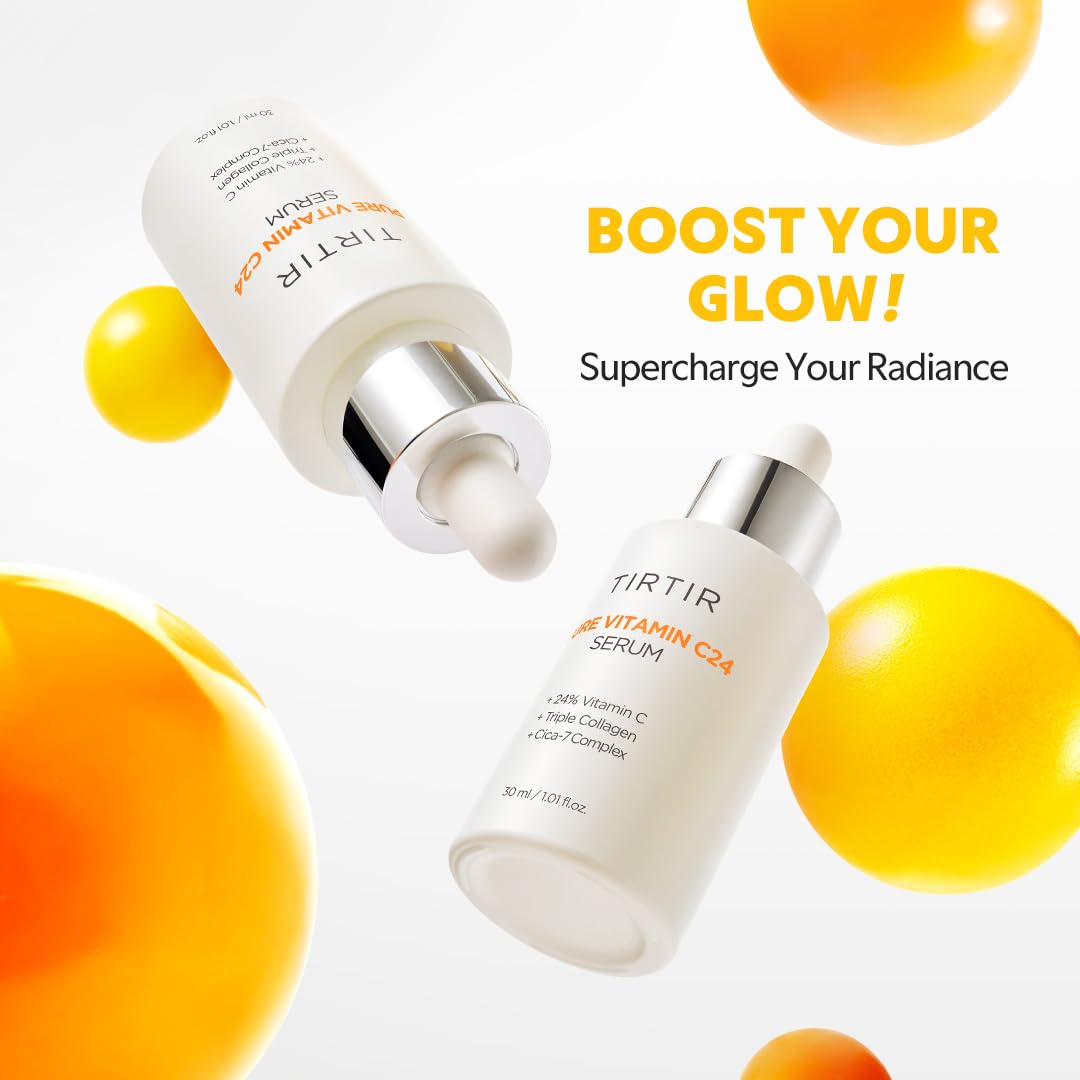 TIRTIR Pure Vitamin C 24% Face Serum – Dark Spot Remover for Sensitive Skin with Collagen Anti