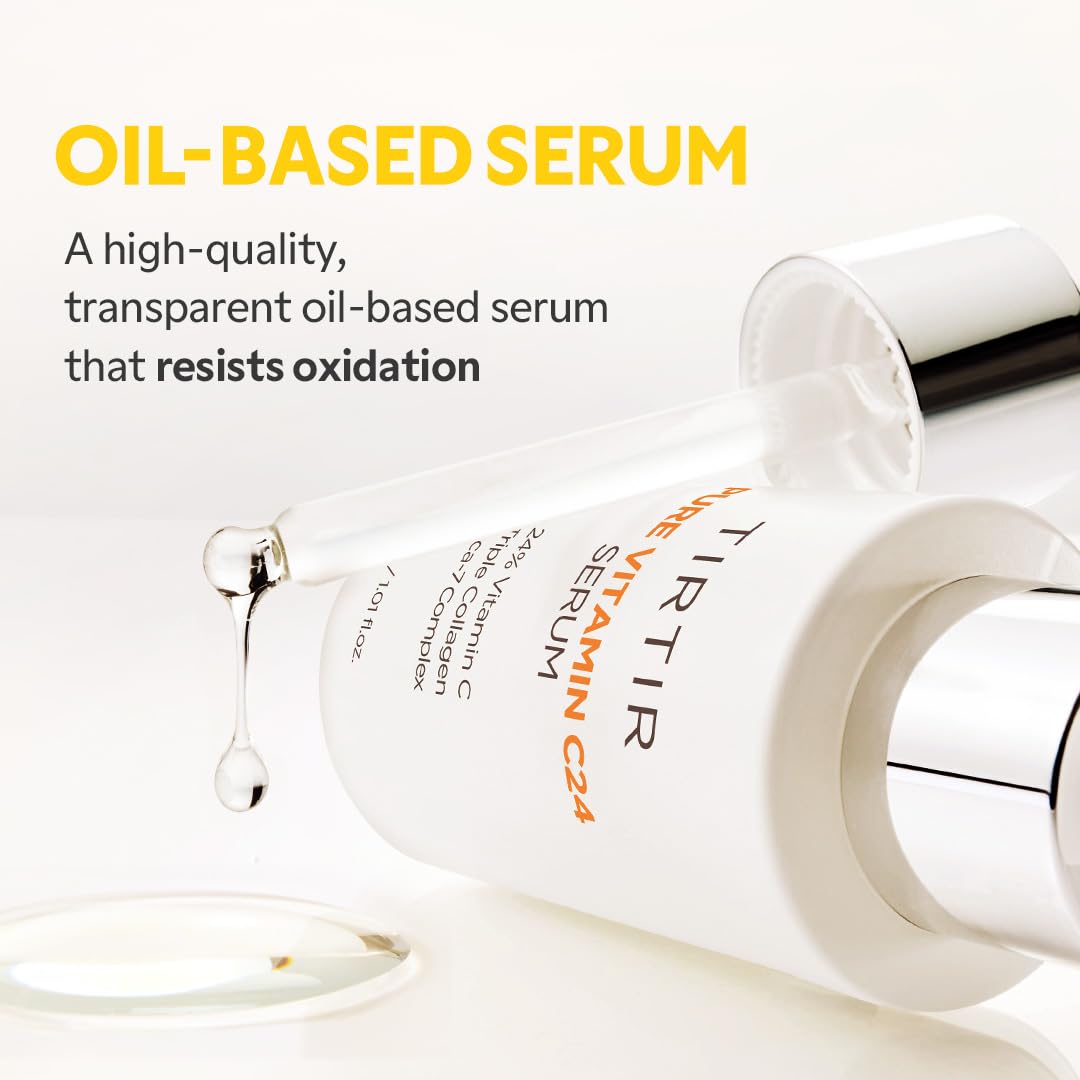 TIRTIR Pure Vitamin C 24% Face Serum – Dark Spot Remover for Sensitive Skin with Collagen Anti