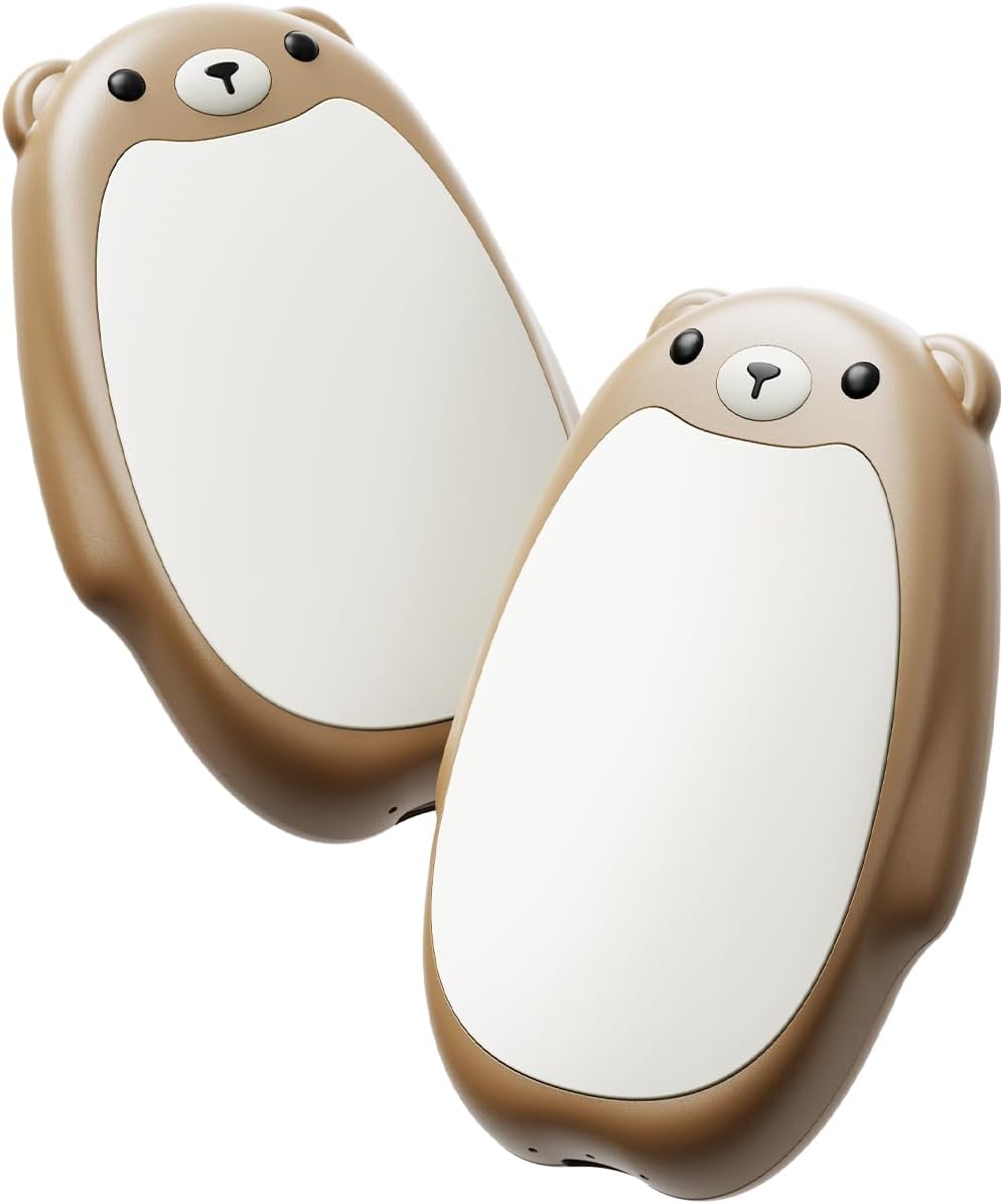 SWEETFULL Hand Warmers Rechargeable – Cute Bear, 2 Pack Magnetic Hot Hands, Reusable Electric