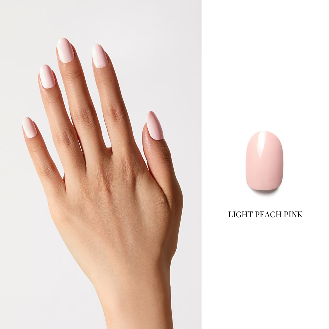 NAILOG One Step Light Pink Gel Nail Polish 12ml Top Coat Color Gel Base 3-In-1 Formula Soak Off UV