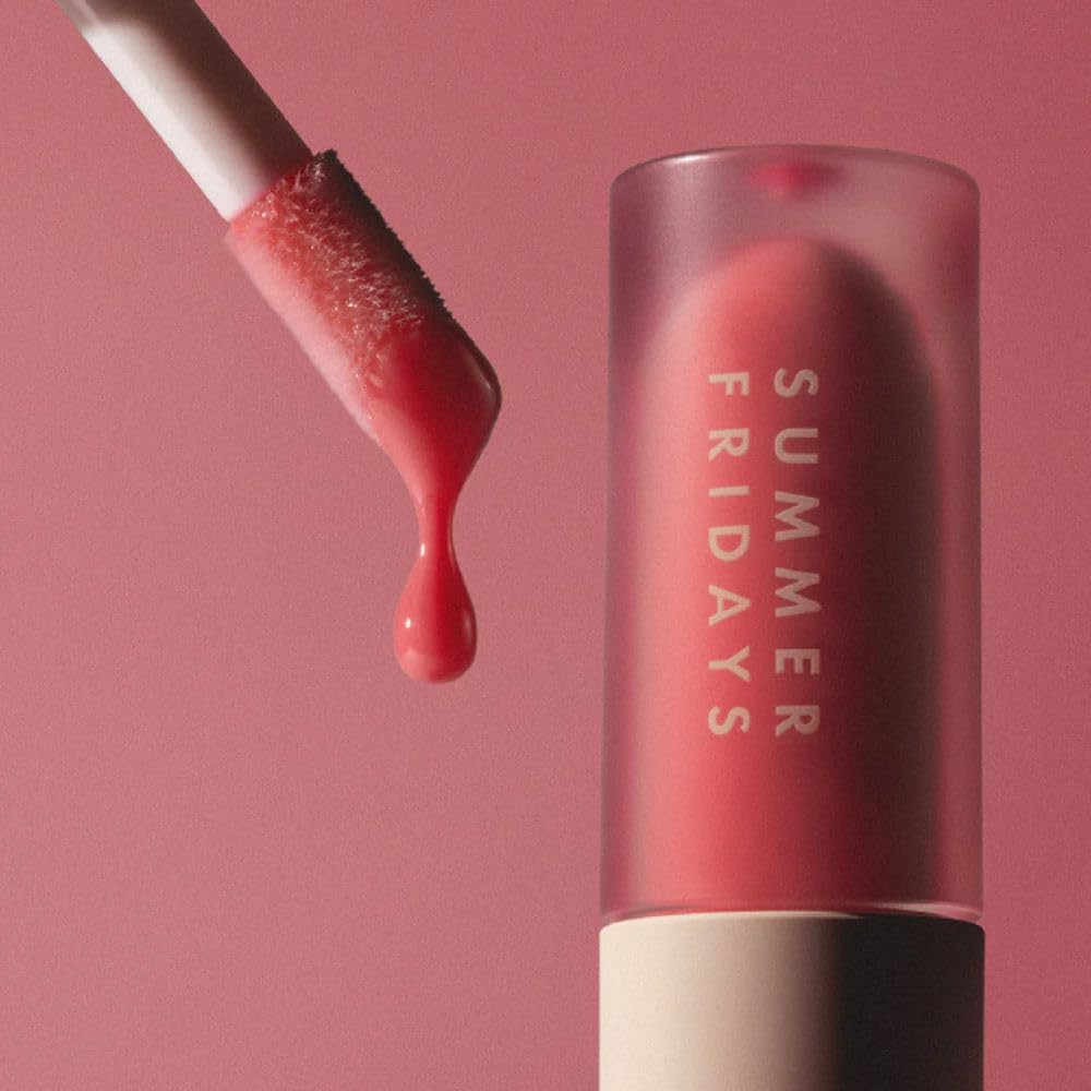 Summer Fridays Dream Lip Oil - Tinted Lip Oil with Moisturizing Sheer Coverage, High-Shine and Deep