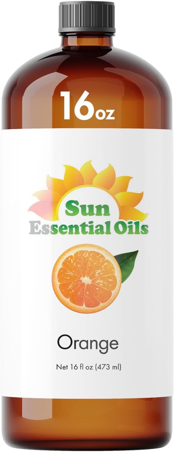 Sun Essential Oils - Sweet Orange Essential Oil 16 oz for Diffusers, Hair, Skin Care, Aromatherapy