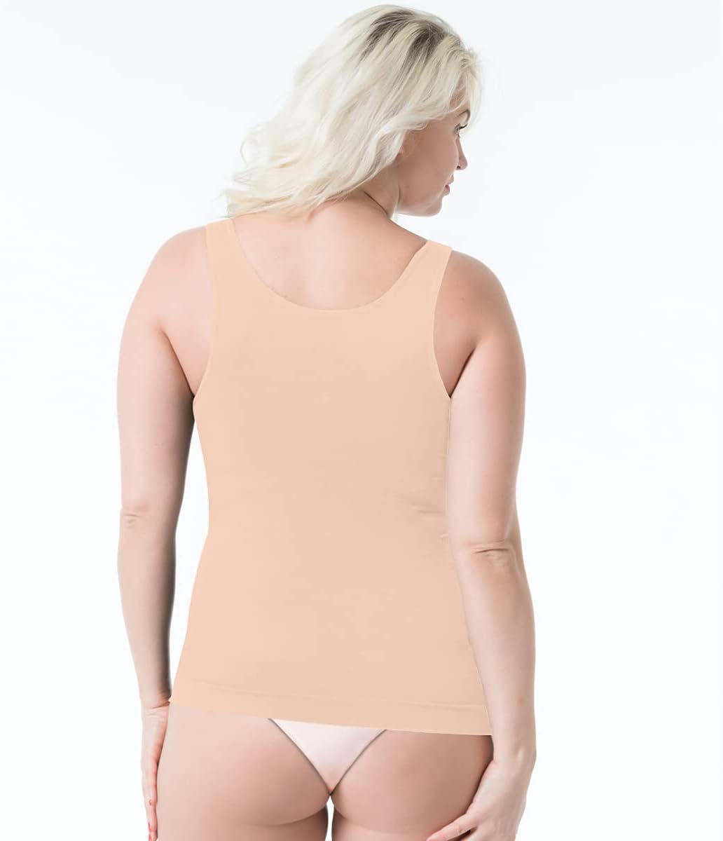 EUYZOU Women's Underbust Shapewear Tank Tops - Seamless Tummy Control Compression Camisole Tops