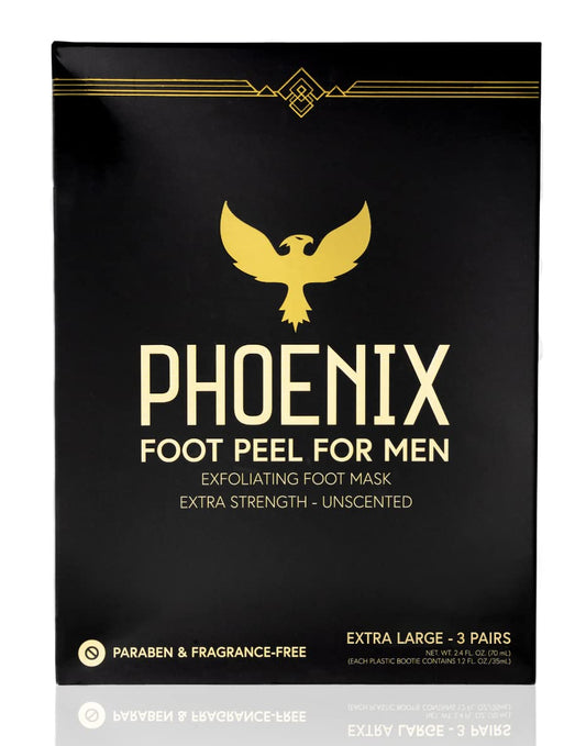(Pack of 3) Phoenix Foot Peel for Men - Extra Large - Extra Strength - Exfoliating Dry Feet