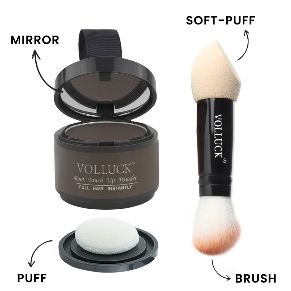 Root Touch Up Hair Powder, Instantly Gray Hair Root Cover Up Hairline Powder, Hair Concealer For