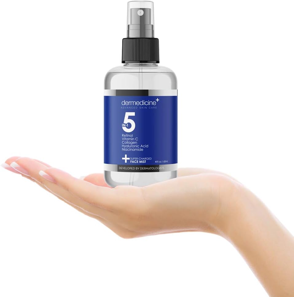 5 in 1 Super Charged Anti-Aging Face Mist w/Retinol, Vitamin C, Collagen, Hyaluronic Acid &