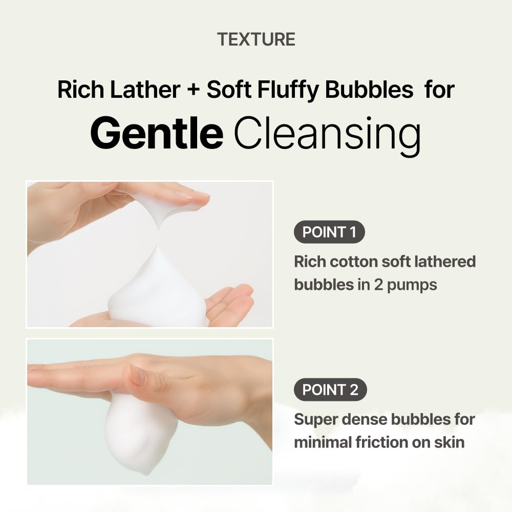MENOKIN Cotton Cloud Bubble Cleanser [Daily Comfort] Betaine for Lasting Hydration, Low pH for