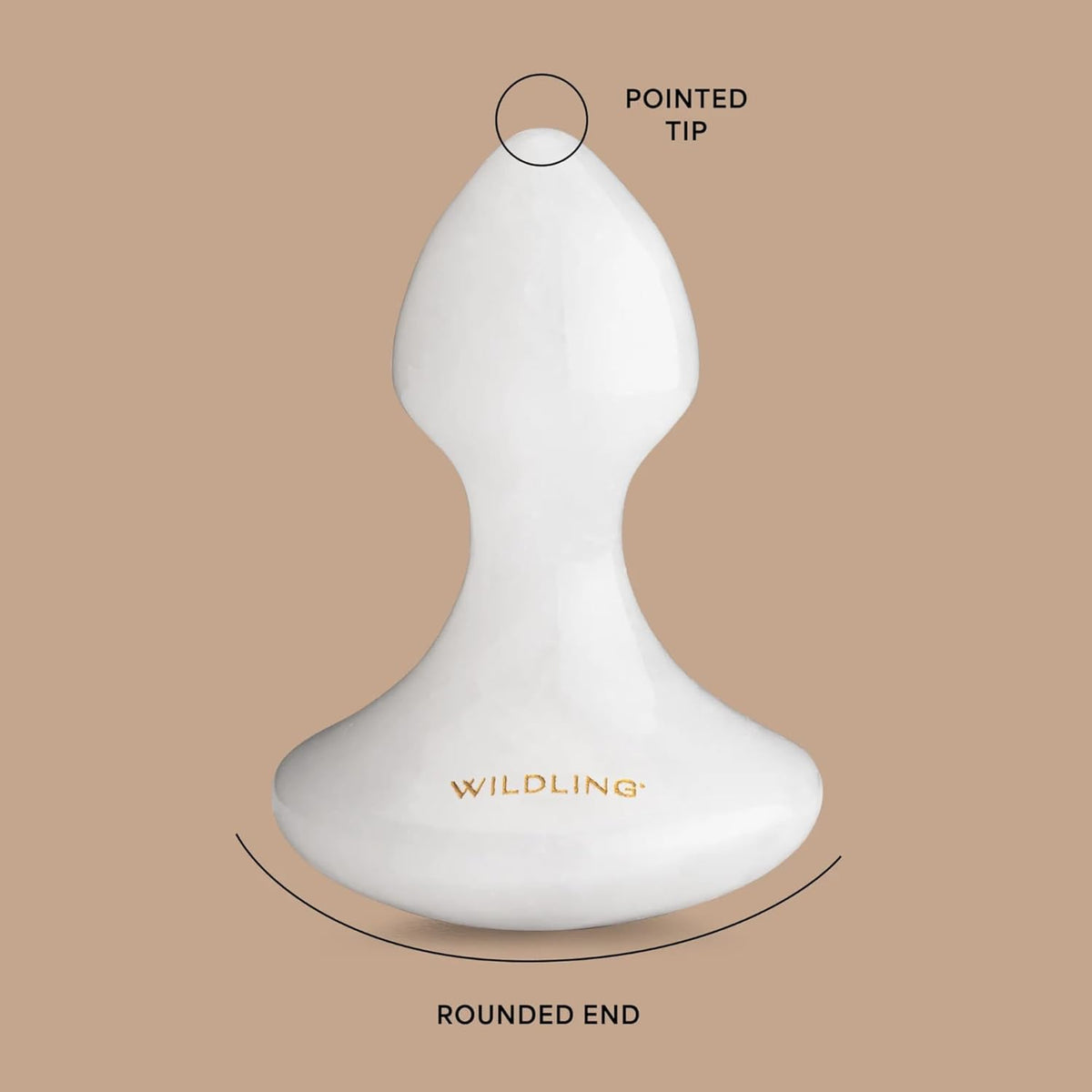 WILDLING Lumin Mushroom | Facial Massage Stone | Made with White Jade | Designed to Cool + De-puff