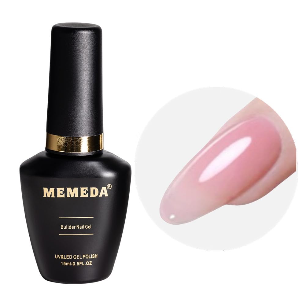 Builder Gel For Nails, Milky White Gel Polish Rubber Base For Nail Thickening Strengthener