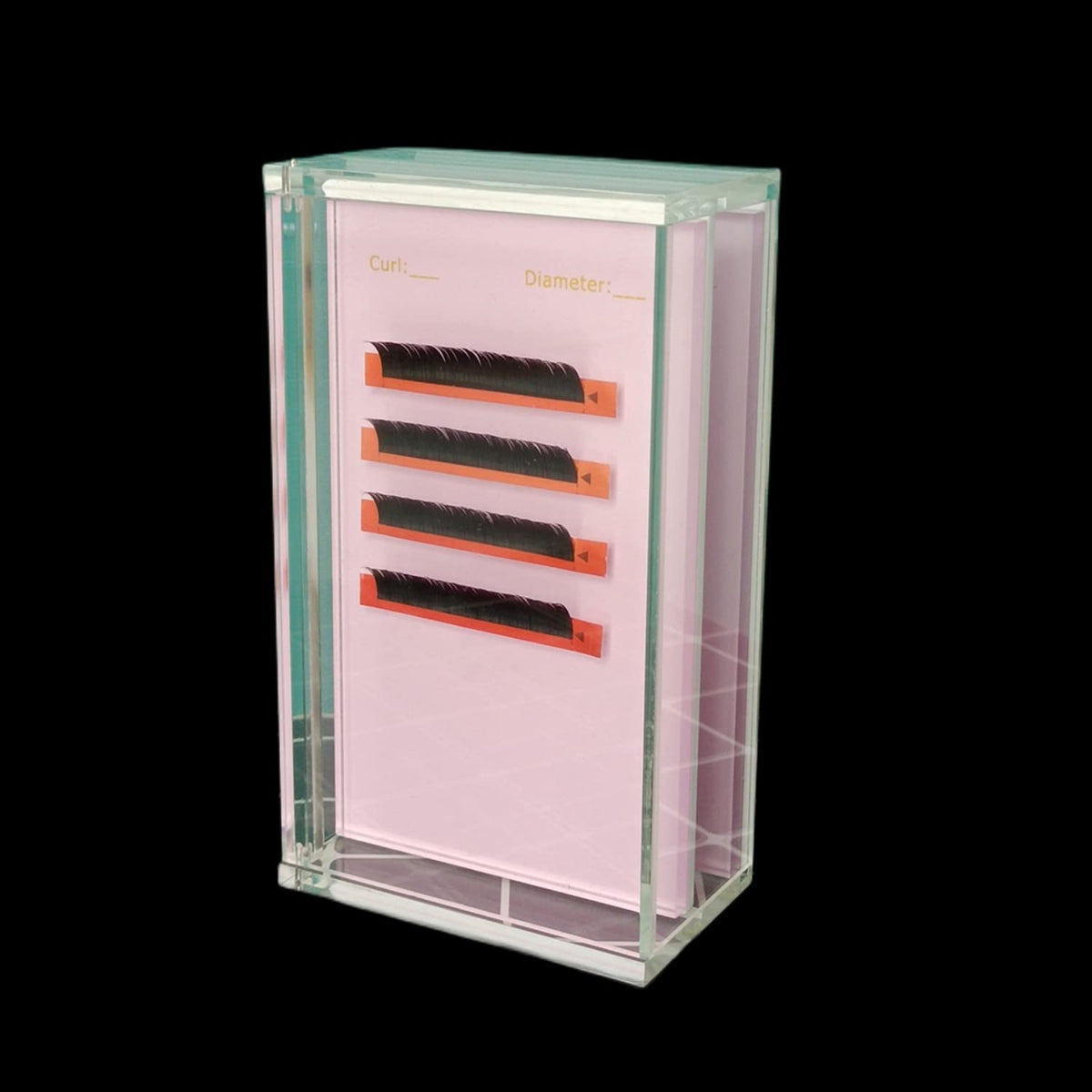 Two Layers Eyelash Grafting Pallet with Cover, Dust-proof Acrylic Lash Tile holder, Eyelash
