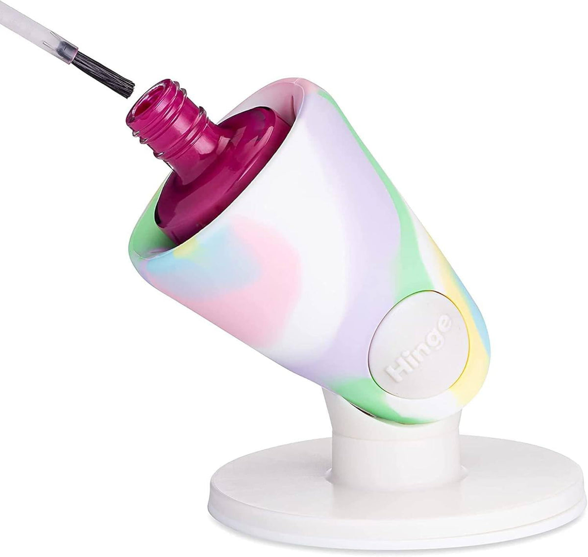 tweexy Hinge Untippable Nail Polish Bottle Holder | Anti-Spill Nail Polish Holder Stand, Tilted